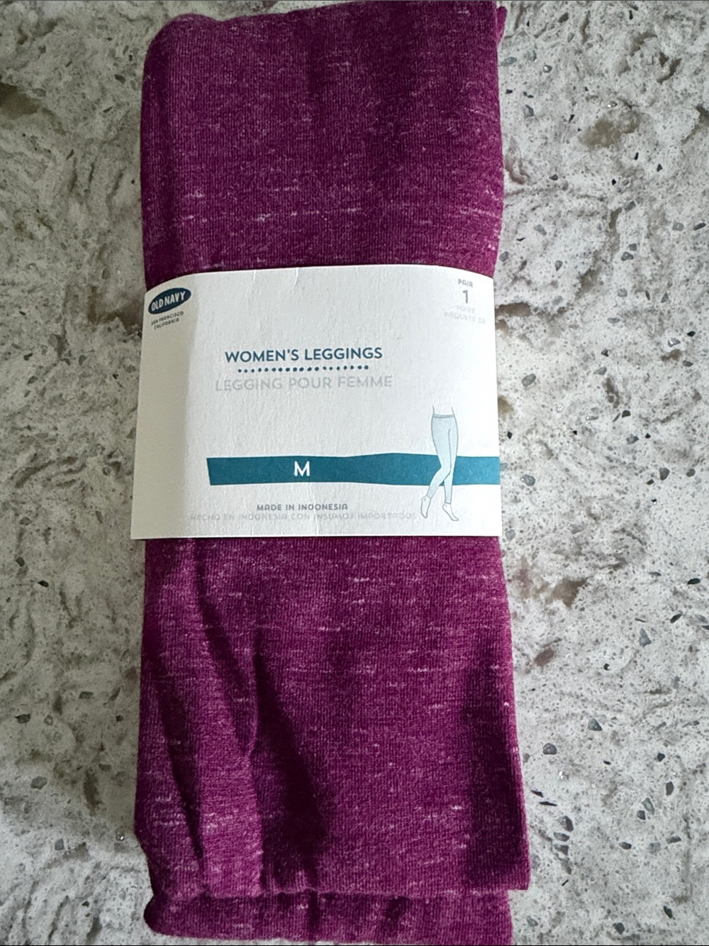 NWT Old Navy Women's Heathered Plum Leggings - M
